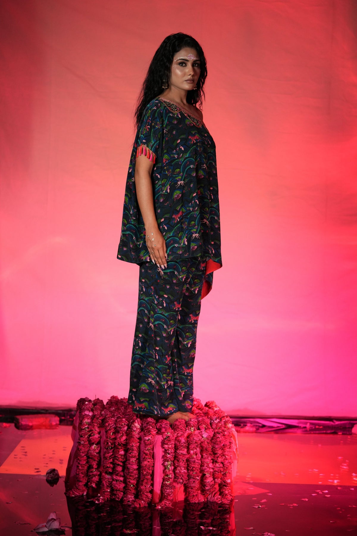 Nilofar Off Shoulder Top Pant Set