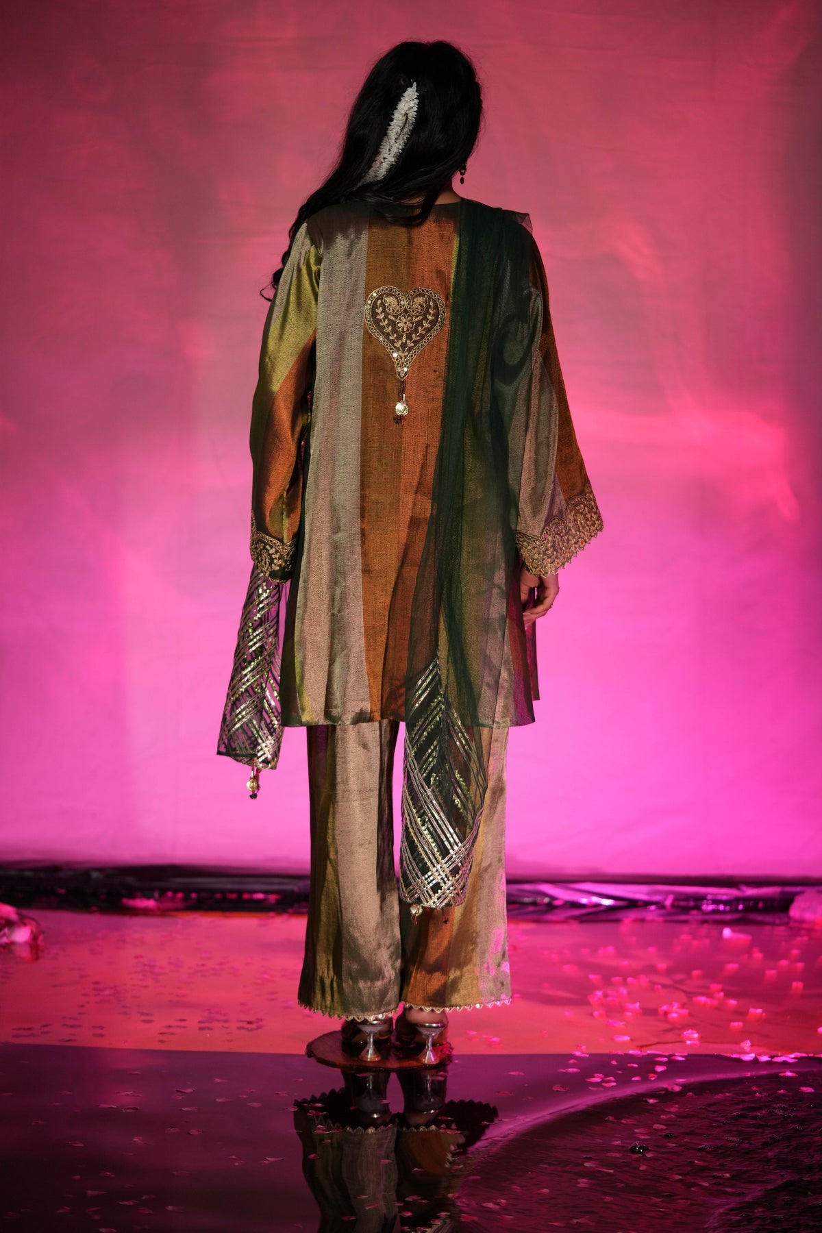 Hariyali Angrakha Kurta Set