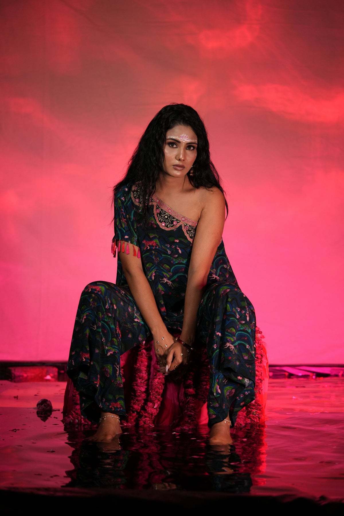 Nilofar Off Shoulder Top Pant Set